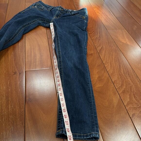 MISS ME Women's Plain Stretch Crop Skinny Zip Ankle Jeans Mid Rise Blue Size 29 - Picture 12 of 12